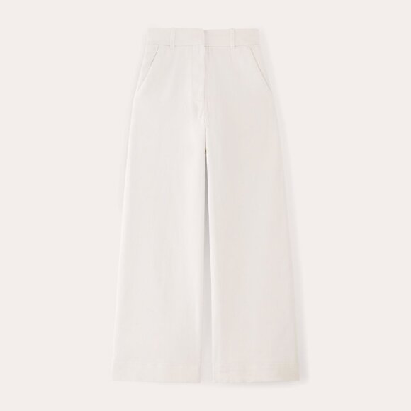 Everlane Women's Phoebe Trouser in White, Size 8, Cotton - Picture 3 of 3